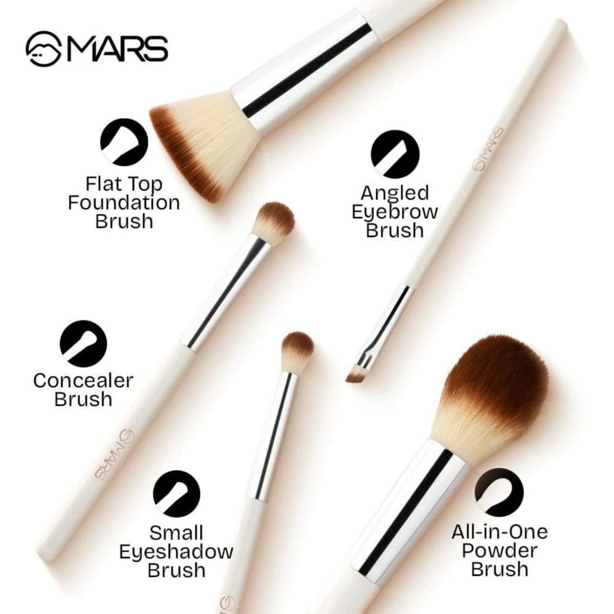 MARS Cosmetics Penta Perfect Brush - Set of 5 | Grocsy