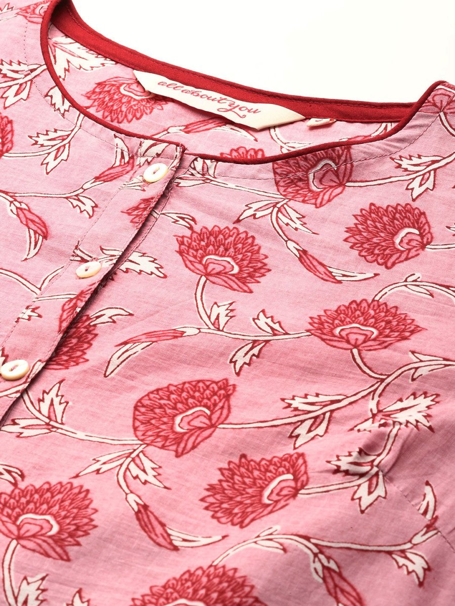 All About You Ethnic Motifs Printed Kurta with Palazzos | Grocsy