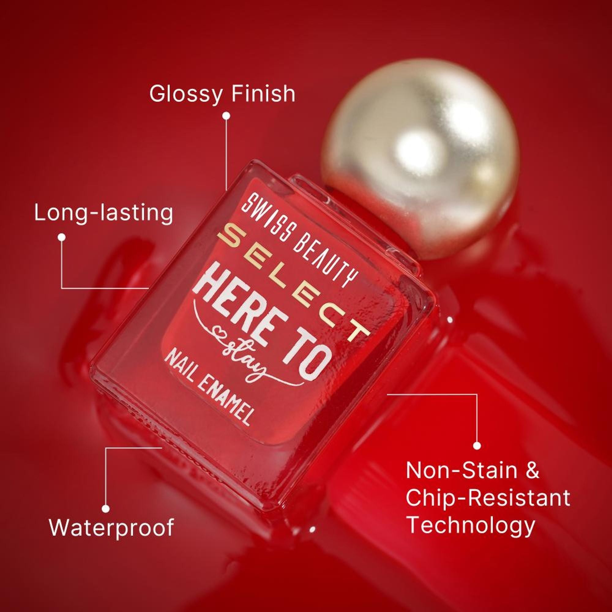 Swiss Beauty Select Here To Stay Nail Enamel - Metallic Silver | Grocsy