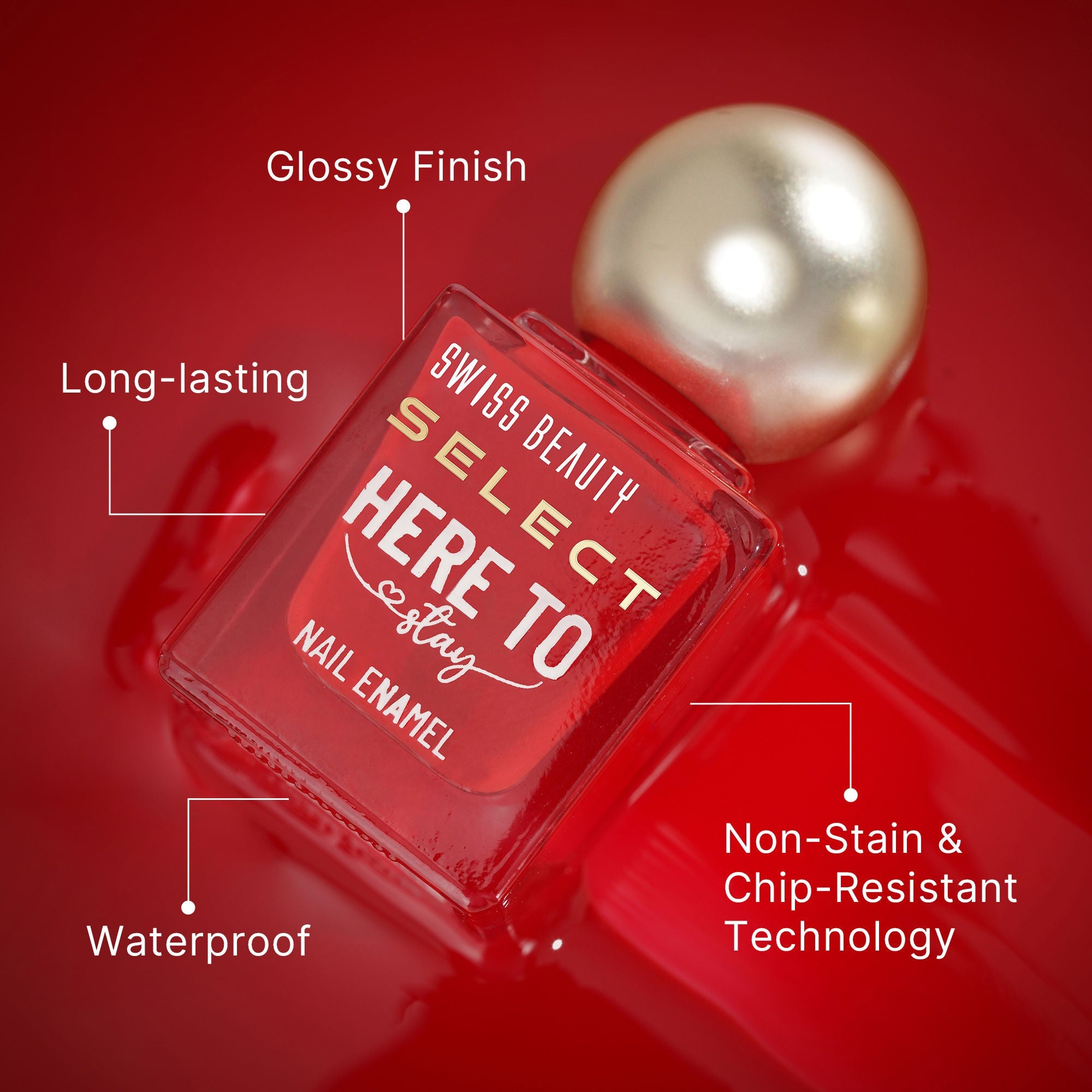 Swiss Beauty Select Here To Stay Nail Enamel - Chunky Champagne | Grocsy