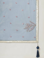 House of Panchhi Navy blue Net Sequinse Work Lehenga & Blouse with Dupatta | Grocsy