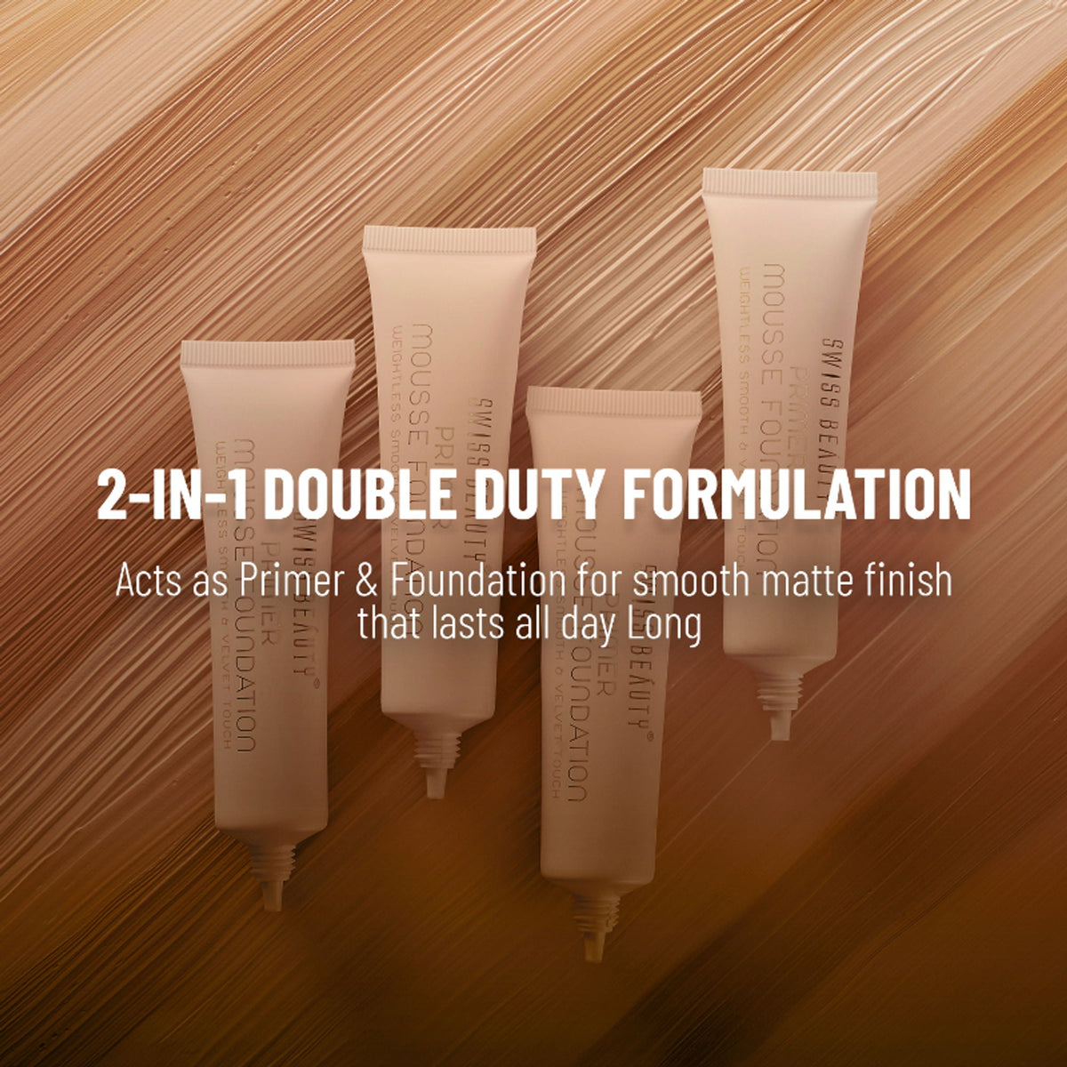 Swiss Beauty Primer Mousse Foundation - N5 Natural | Grocsy