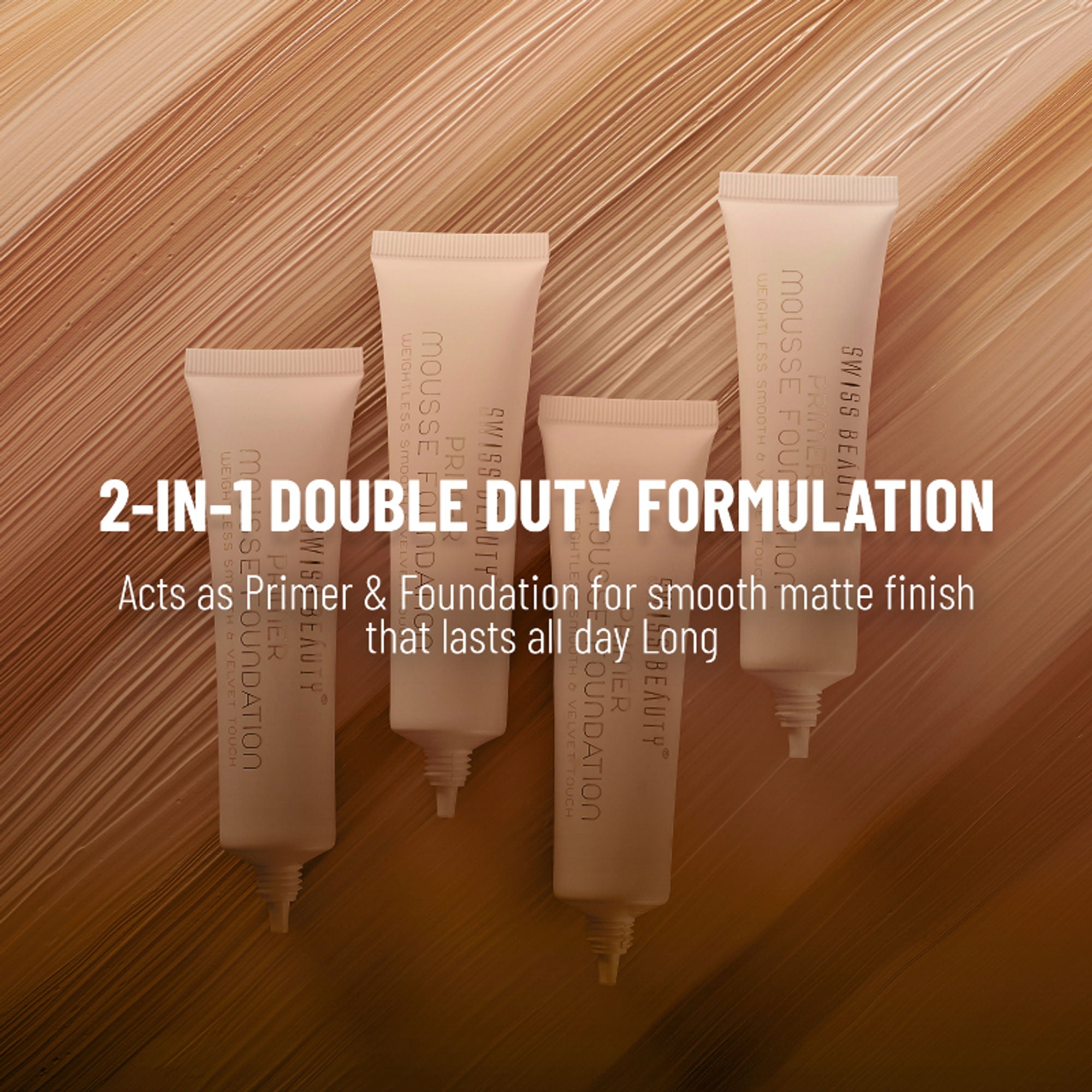 Swiss Beauty Primer Mousse Foundation - 1 White Ivory | Grocsy