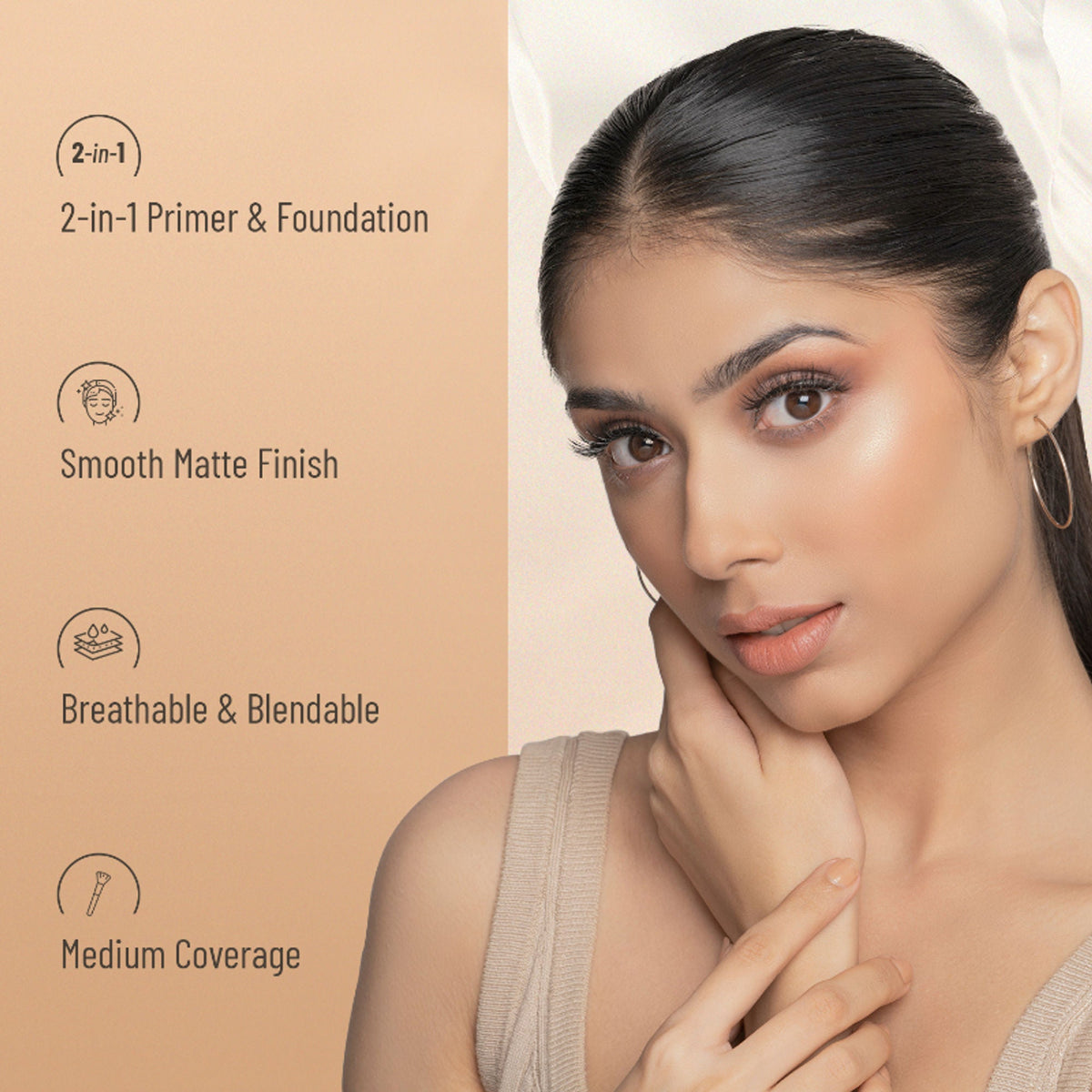 Swiss Beauty Primer Mousse Foundation - 2 Rose Blush | Grocsy