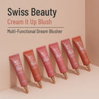 Swiss Beauty Cream It Up Blusher With Shea Butter , Multi-Functional , Matte Finish - 1 Rosy Cheeks | Grocsy