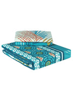 Story@home Blue & White Floral Microfiber 180 TC Queen Bedsheet With 2 Pillow Covers | Grocsy