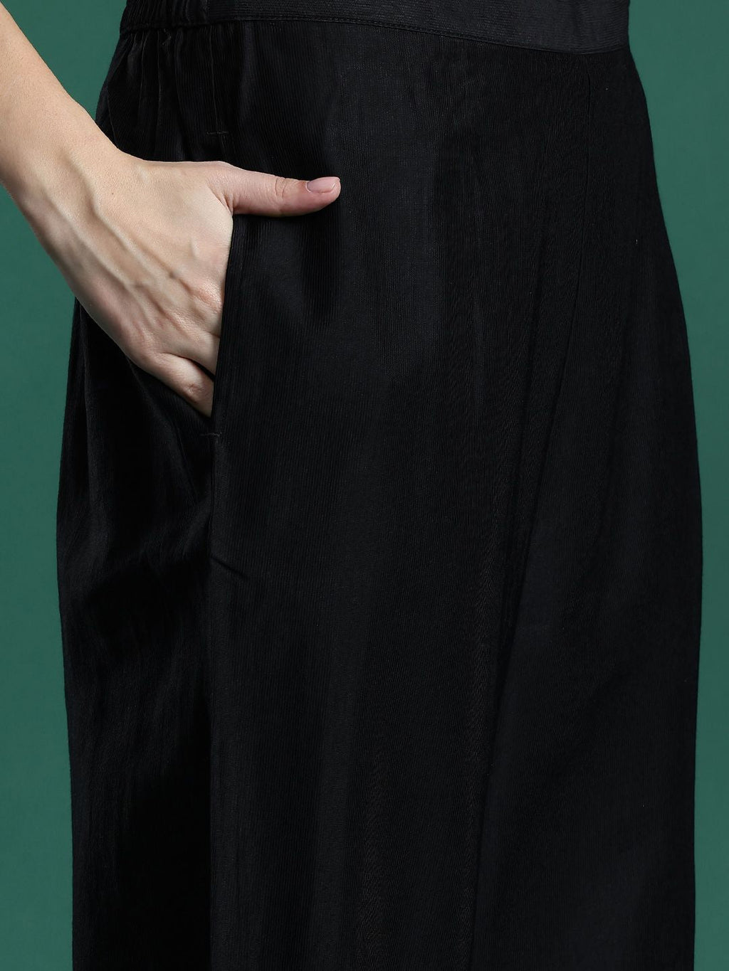 Indo Era Ethnic Motifs Zari Embroidered Liva Kurta With Trousers & Dupatta | Grocsy