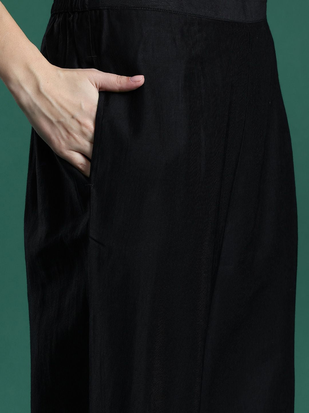 Indo Era Ethnic Motifs Zari Embroidered Liva Kurta With Trousers & Dupatta | Grocsy