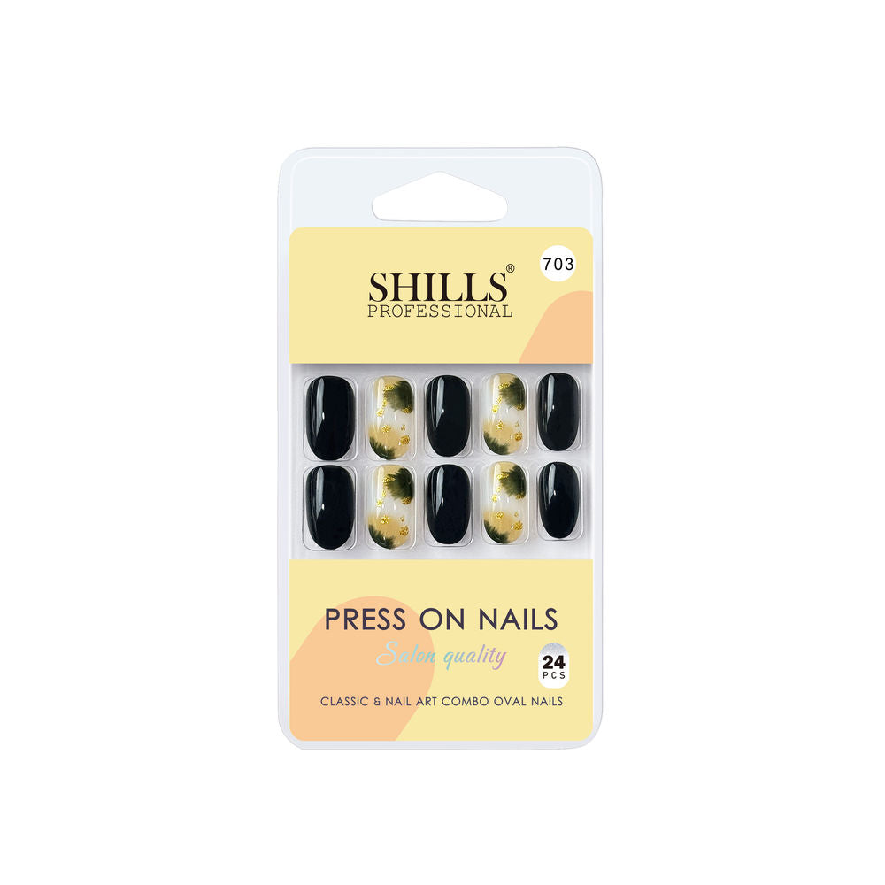 Shills Professional Reusable Press On Nails Oval - SPN703 | Grocsy
