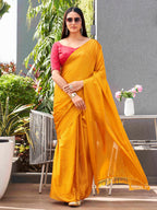 Tikhi Imli Woven Design Crepe Saree | Grocsy