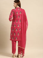 All About You Women Pink Ethnic Motifs Printed Kurta with Trousers & With Dupatta | Grocsy