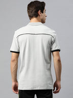 Alcis Men Brand Logo Embroidered Polo Collar Sports T-shirt | Grocsy