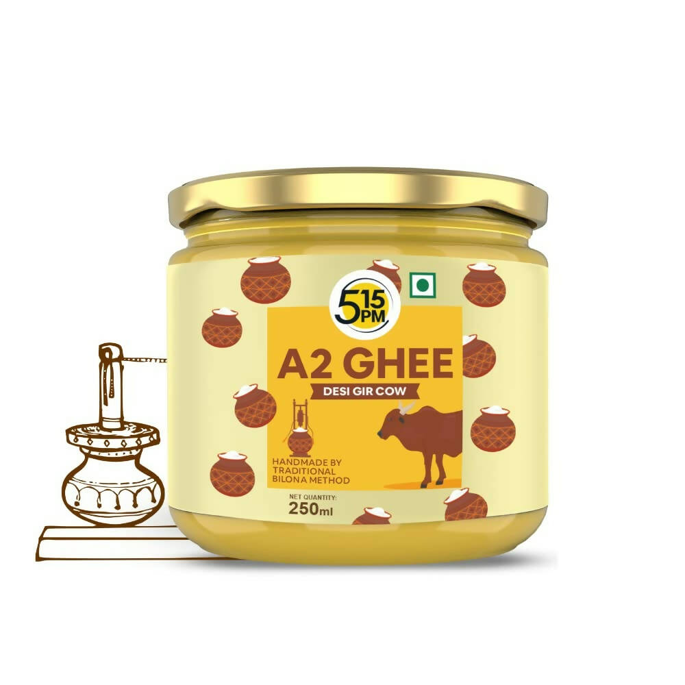 5:15PM A2 Ghee Organic | Traditional Vedic Bilona Method Ghee | Desi A2 Gir Cow Ghee | Grocsy