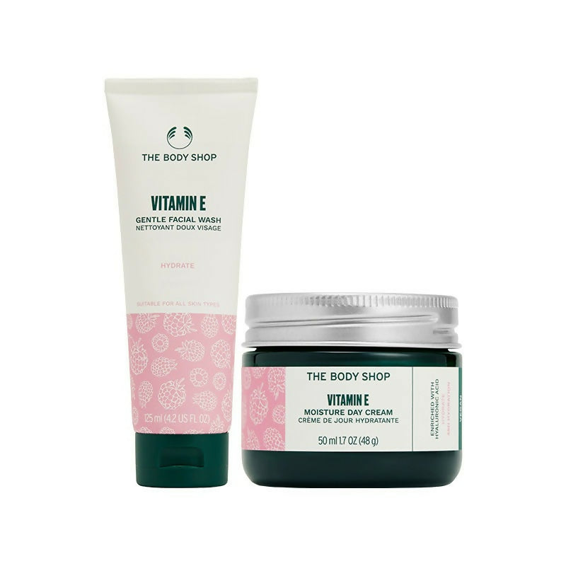 The Body Shop Vitamin E Moisture Cream & Face Wash Combo | Grocsy