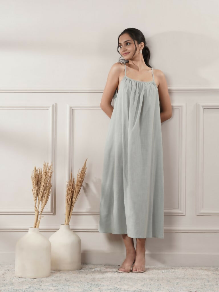 Joban Fashion Women's Grey Midi Dress | Grocsy