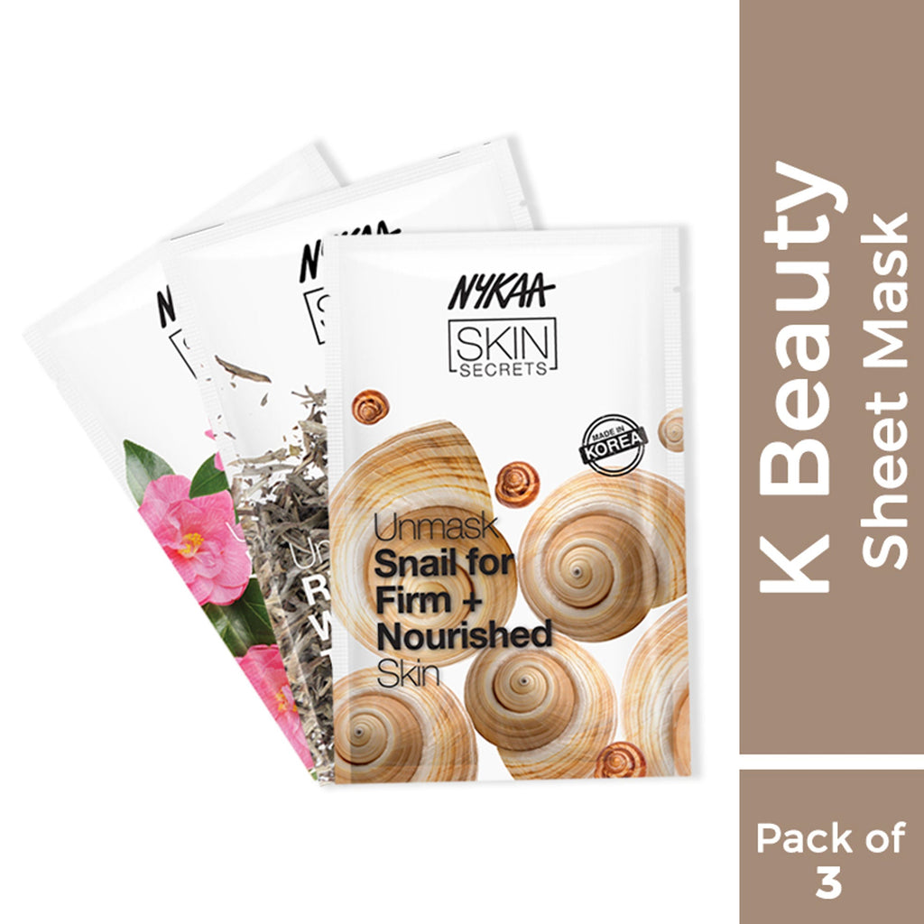 Nykaa Naturals K-Beauty Sheet Masks Combo | Grocsy