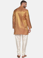 Sethukrishna Men Red Ethnic Motifs Kurta with Churidar | Grocsy