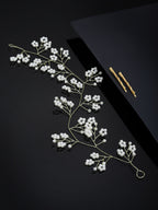 Panash Women Gold-Toned & White Beaded Tiara | Grocsy