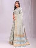 Shree Shyam Fashion Organza Sky Blue Saree | Grocsy