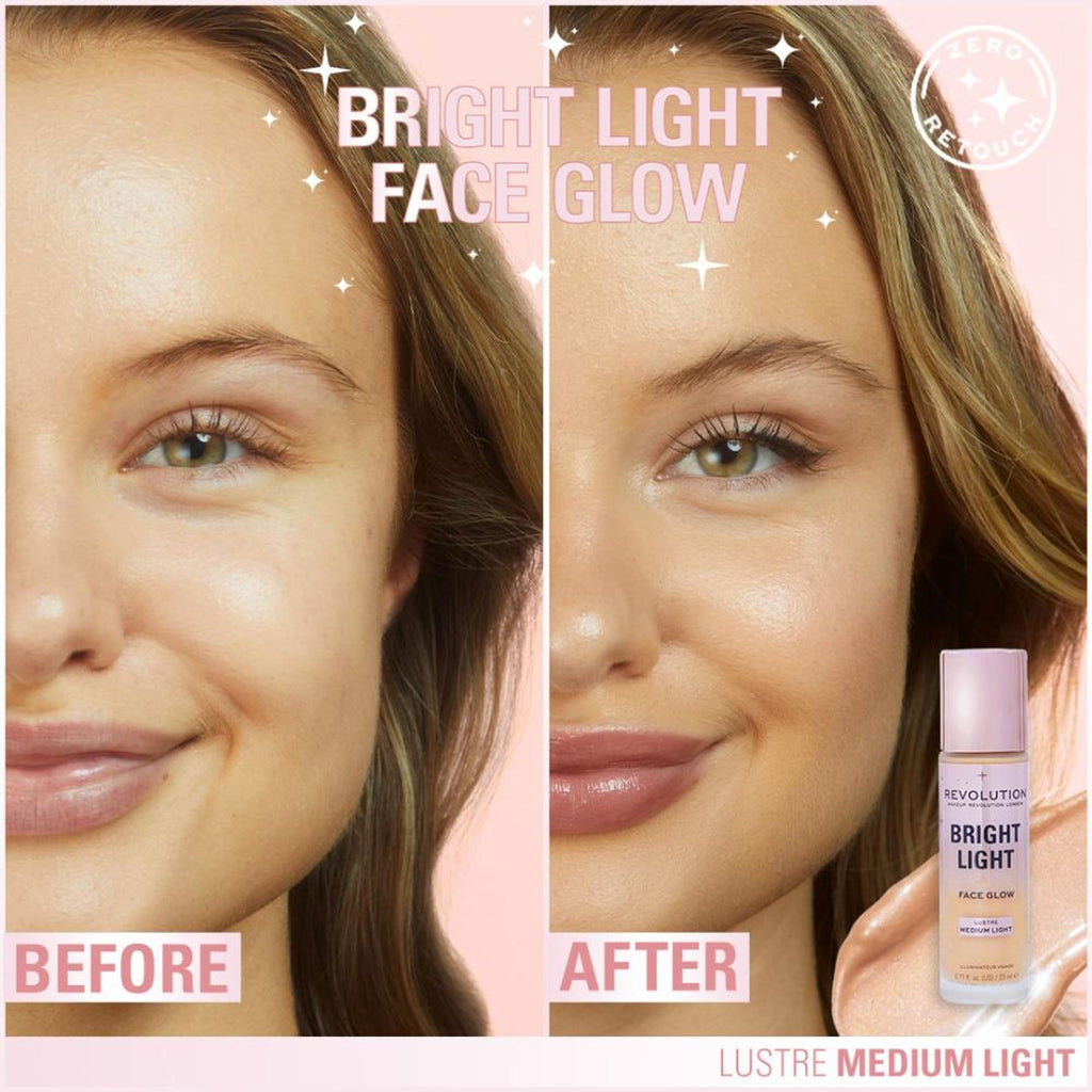 Makeup Revolution Bright Light Face Glow - Lustre Medium | Grocsy