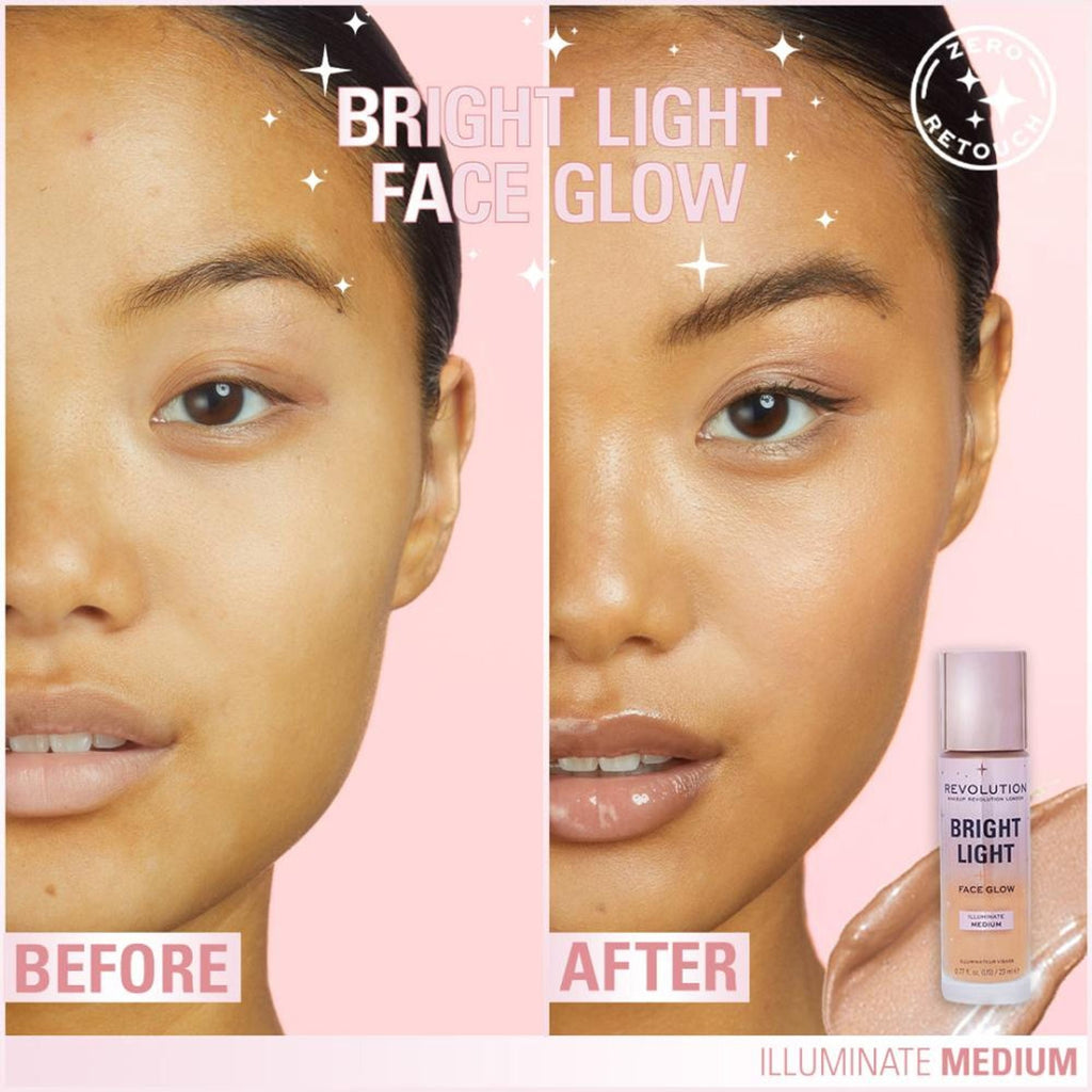 Makeup Revolution Bright Light Face Glow - Illuminate Medium | Grocsy