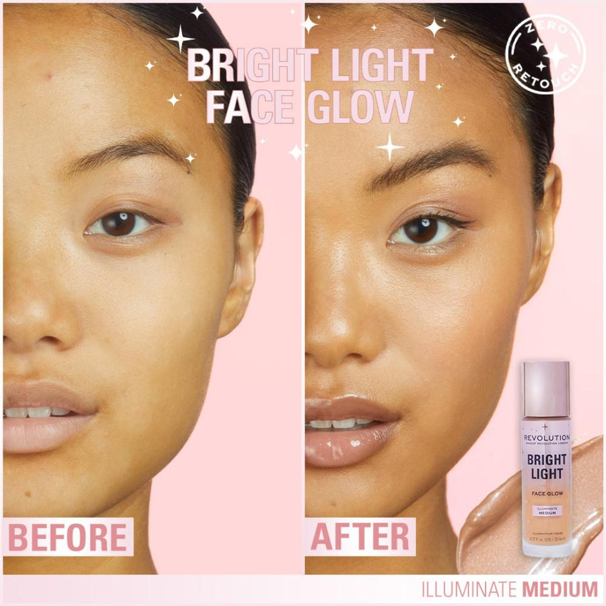 Makeup Revolution Bright Light Face Glow - Illuminate Medium | Grocsy