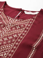 All About You Women Ethnic Motifs Printed Kurta with Palazzos & Dupatta | Grocsy