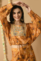 Joban Fashion Mustard Maslin Kurta Set | Grocsy