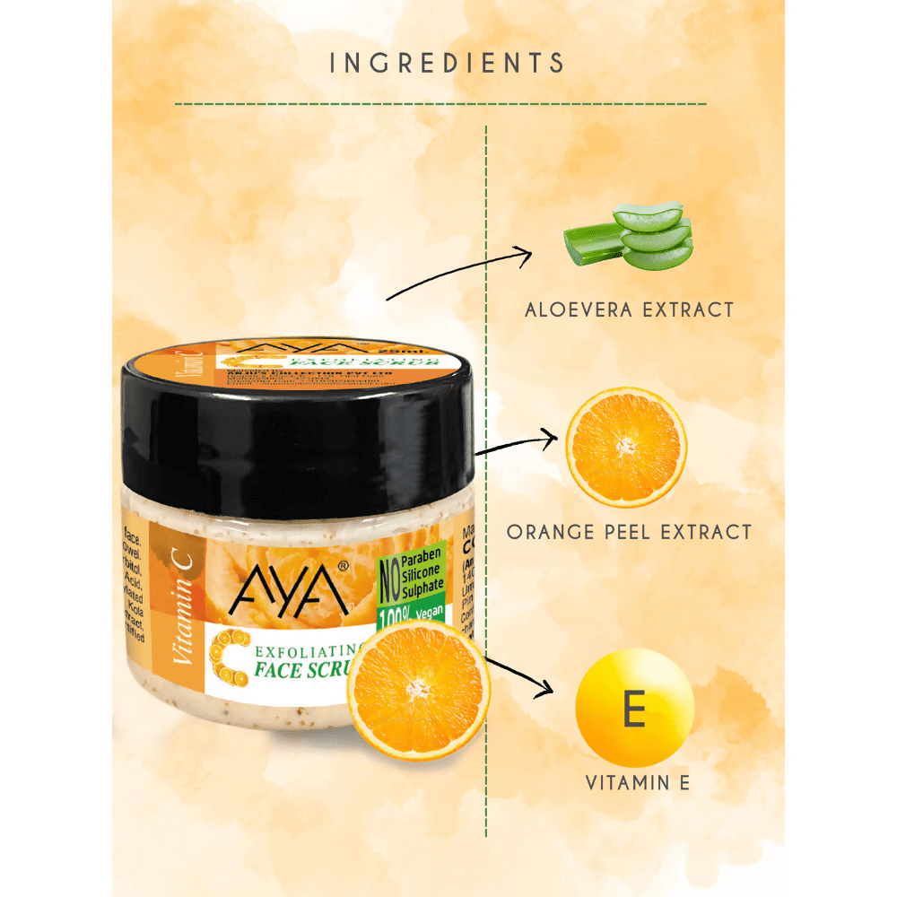 AYA Vitamin C Exfoliating Face Scrub | Grocsy