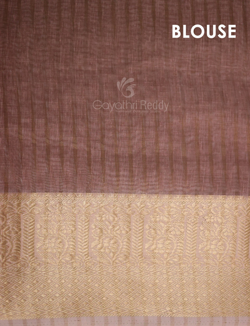Light Rust Colour Floral Printed Semi Chanderi Saree By Gayathri Reddy Designer Studio | Grocsy