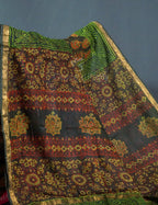 Combo of Green, Red And Yellow Colour Block Print Pure Kota Doria Printed Saree By Gayathri Reddy Designer Studio | Grocsy