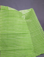 Light Green Colour Combo With Waves Print Pure Mulmul Cotton Saree By Gayathri Reddy Designer Studio | Grocsy