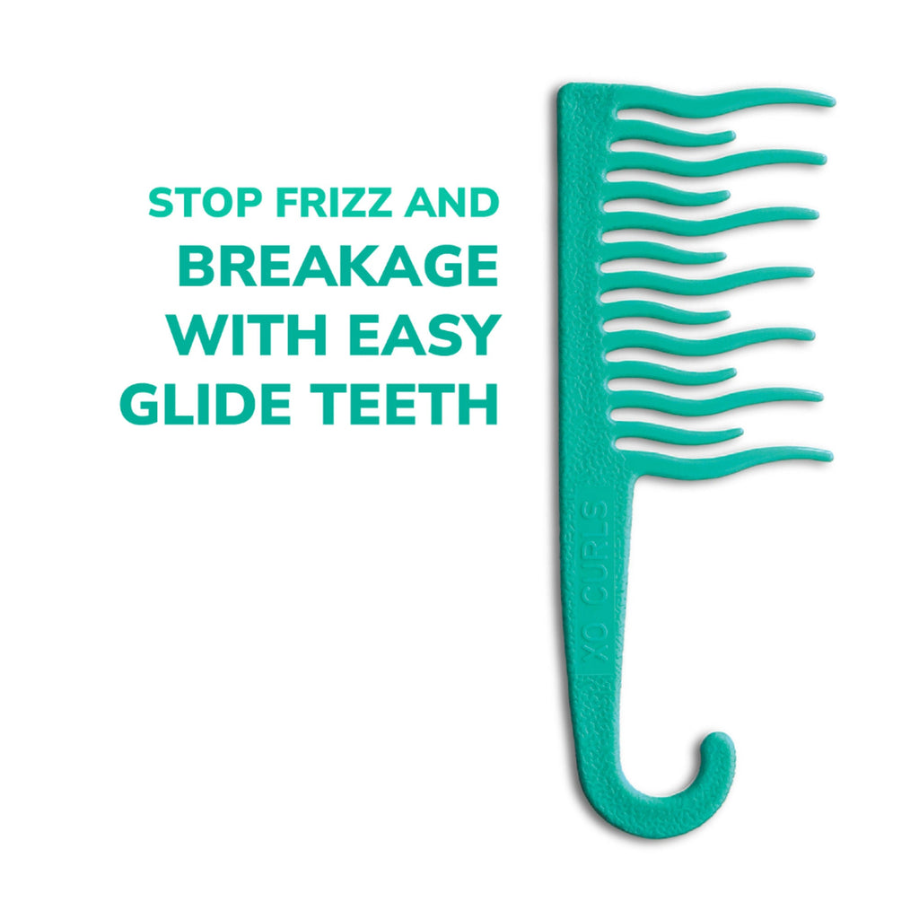 XO Curls Shower Detangling Comb - Green | Grocsy