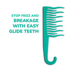 XO Curls Shower Detangling Comb - Green | Grocsy
