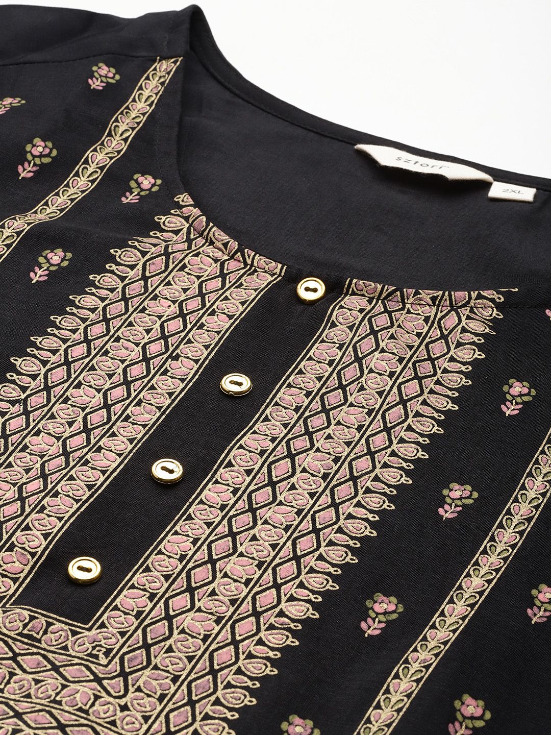 Sztori Plus Size Ethnic Motifs Printed Kurta | Grocsy