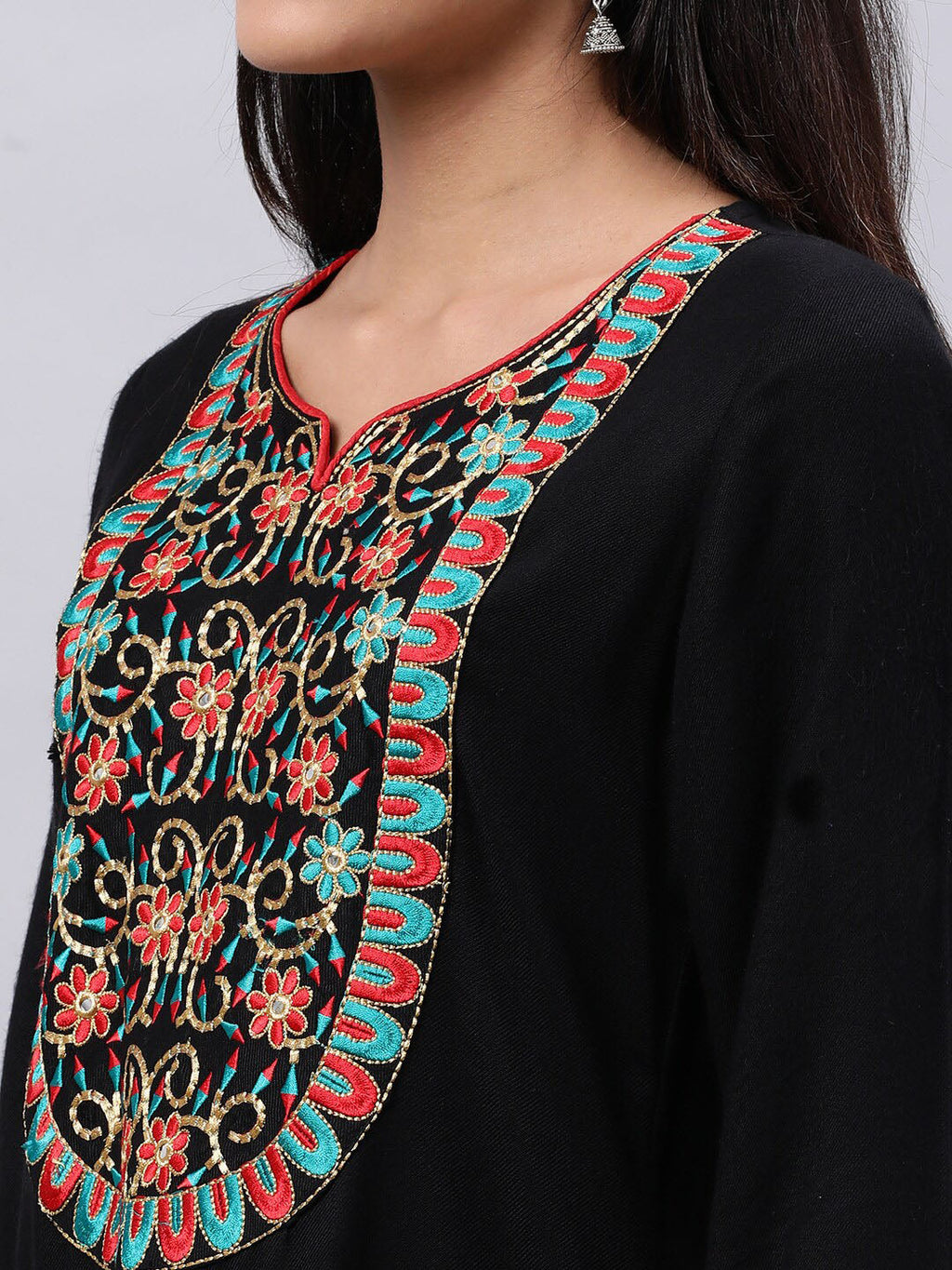 Souchii Women Ethnic Motifs Yoke Design Mirror Work Beautiful Kurta | Grocsy
