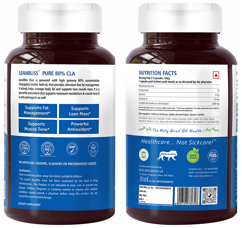 Bliss Welness Plant Based Weight Management Softgel Capsule | Grocsy