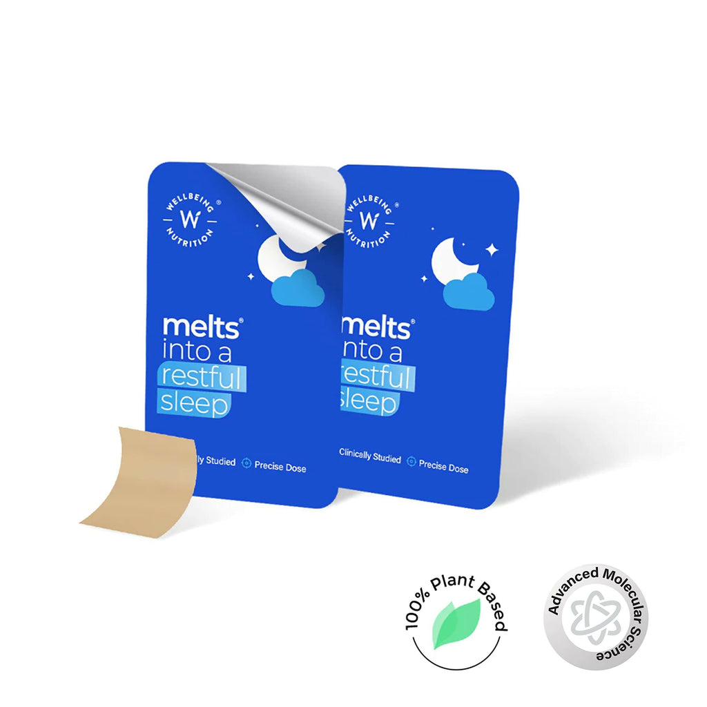 Wellbeing Nutrition Melts Restful Sleep & Instant Energy Oral Strips Combo | Grocsy