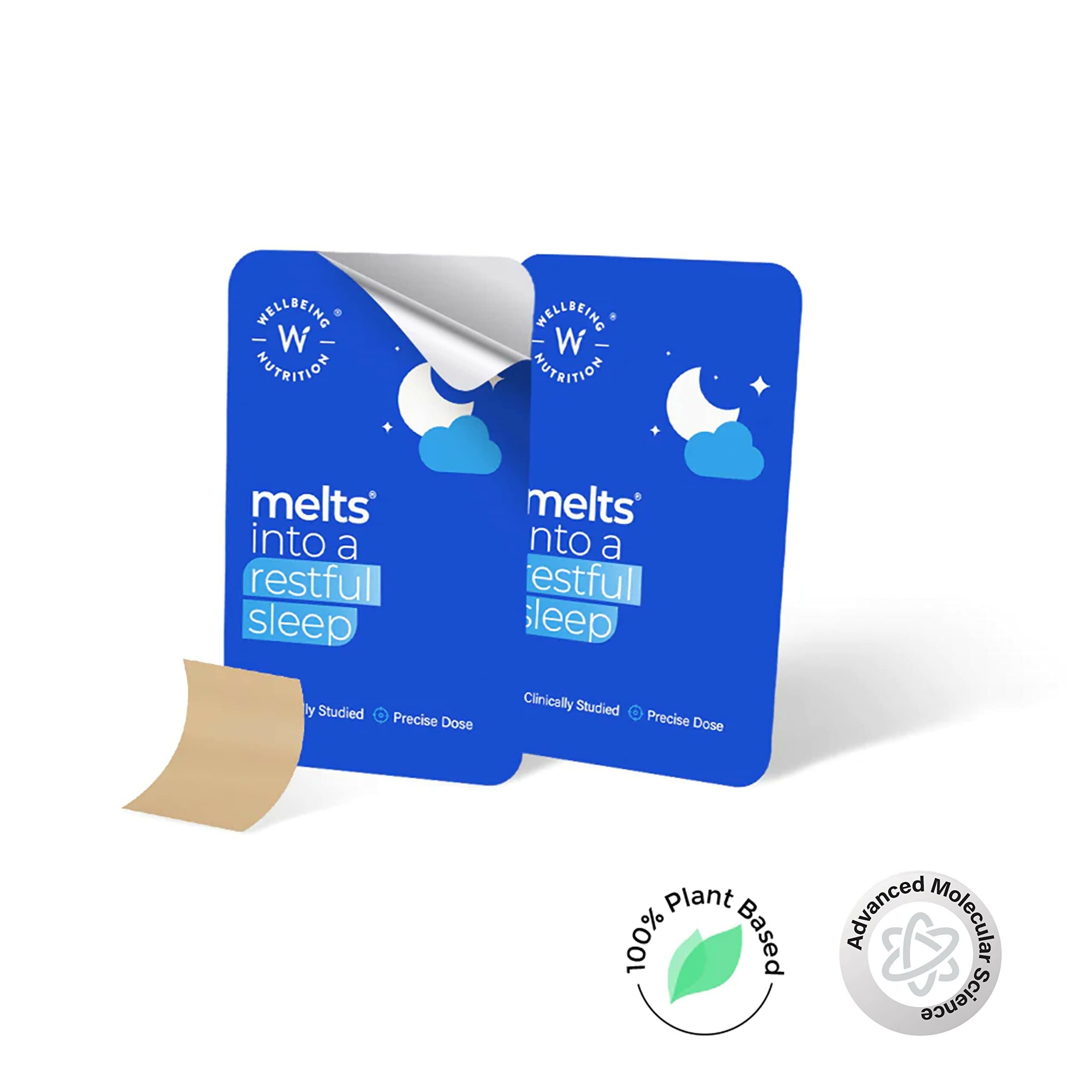 Wellbeing Nutrition Melts Restful Sleep & Instant Energy Oral Strips Combo | Grocsy