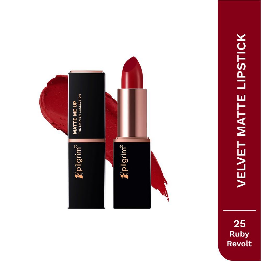 Pilgrim Matte Me Up! Bullet Lipstick - 25 Ruby Revolt | Grocsy