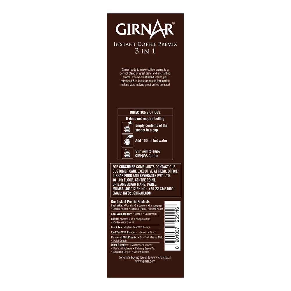Girnar Instant Premix 3 In 1 Coffee | Grocsy