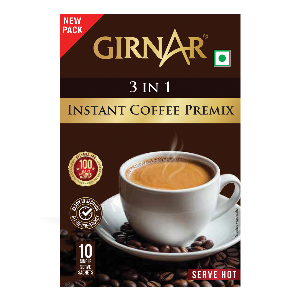 Girnar Instant Premix 3 In 1 Coffee | Grocsy