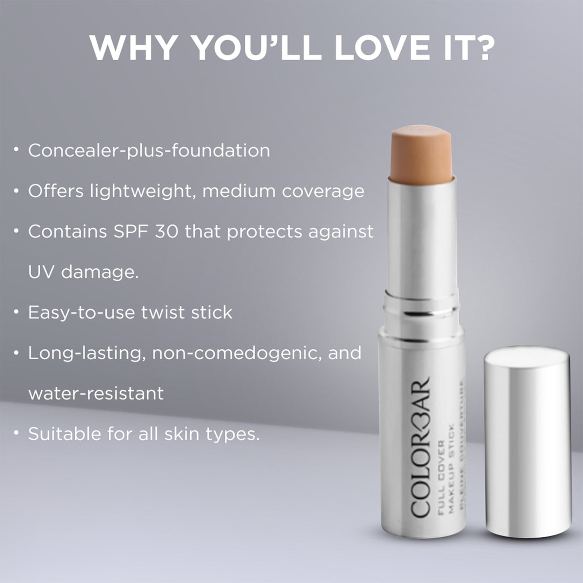 Colorbar Full Cover Makeup Stick Au Natural | Grocsy
