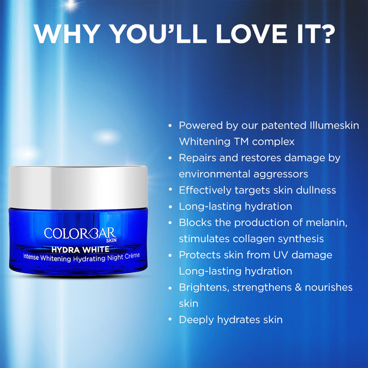 Colorbar Hydra White Intense Whitening Night Cream | Grocsy