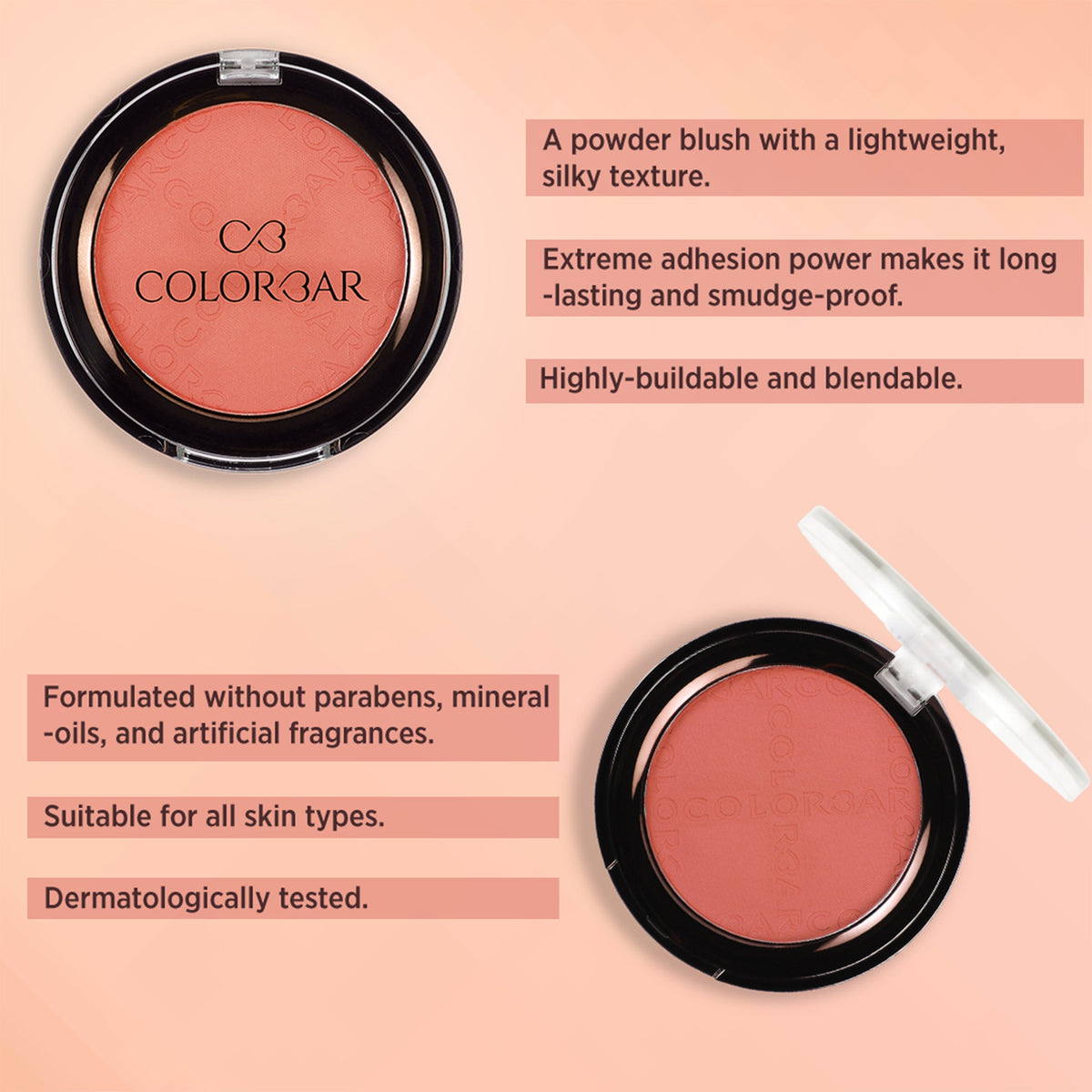 Colorbar Cheekillusion Blush New Rosey Peach | Grocsy