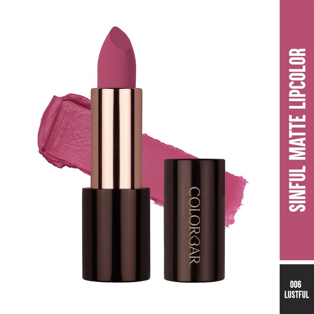 Colorbar Sinful Matte Lipcolor Lustful - 006 Pink | Grocsy