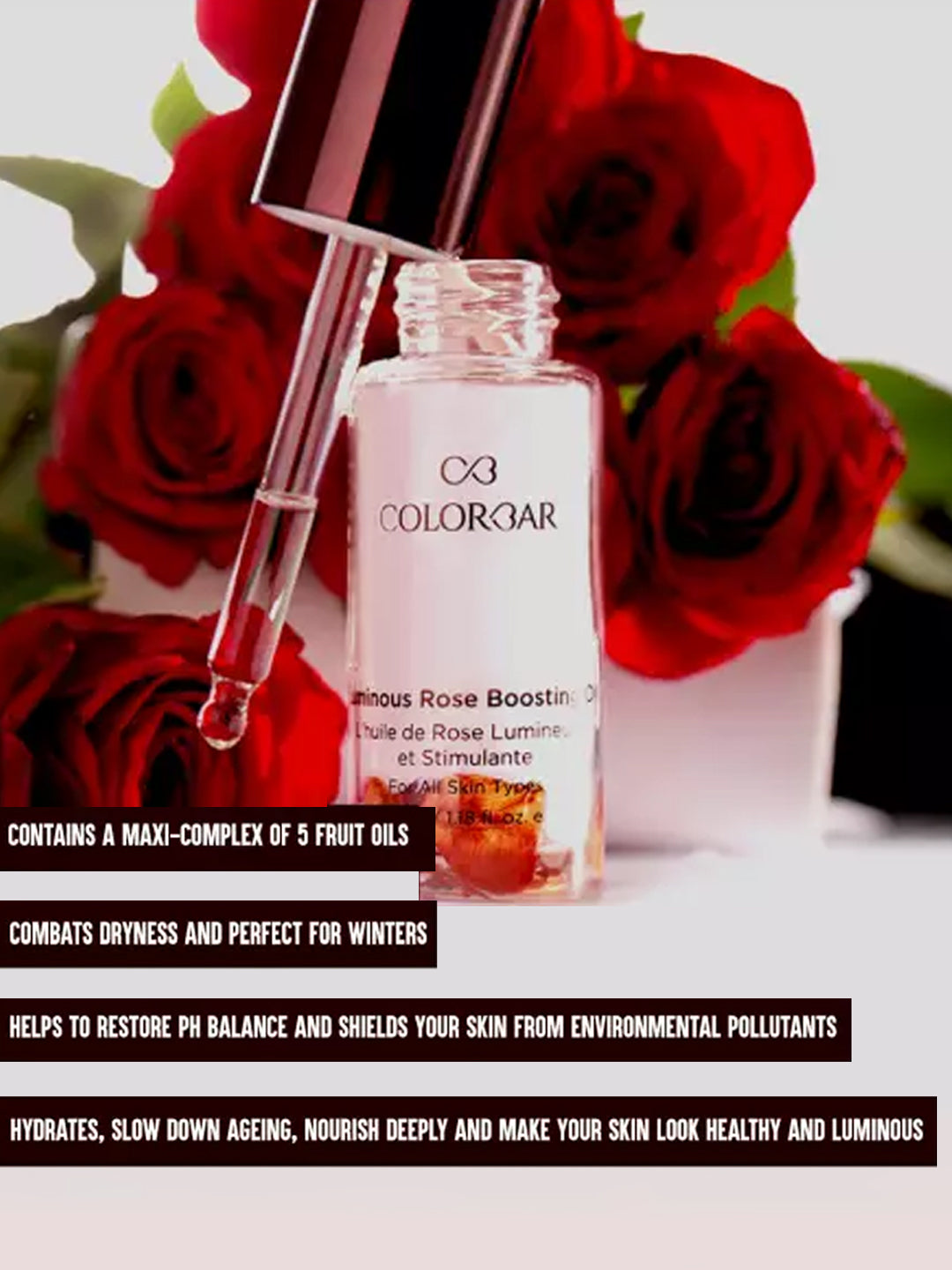 Colorbar Face Oils Colorbar Luminous Rose Boosting Oil | Grocsy