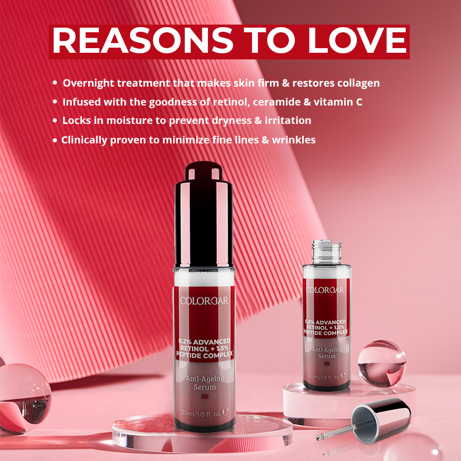Colorbar Serum Retinol +1% Vit C + 1%Ha | Grocsy