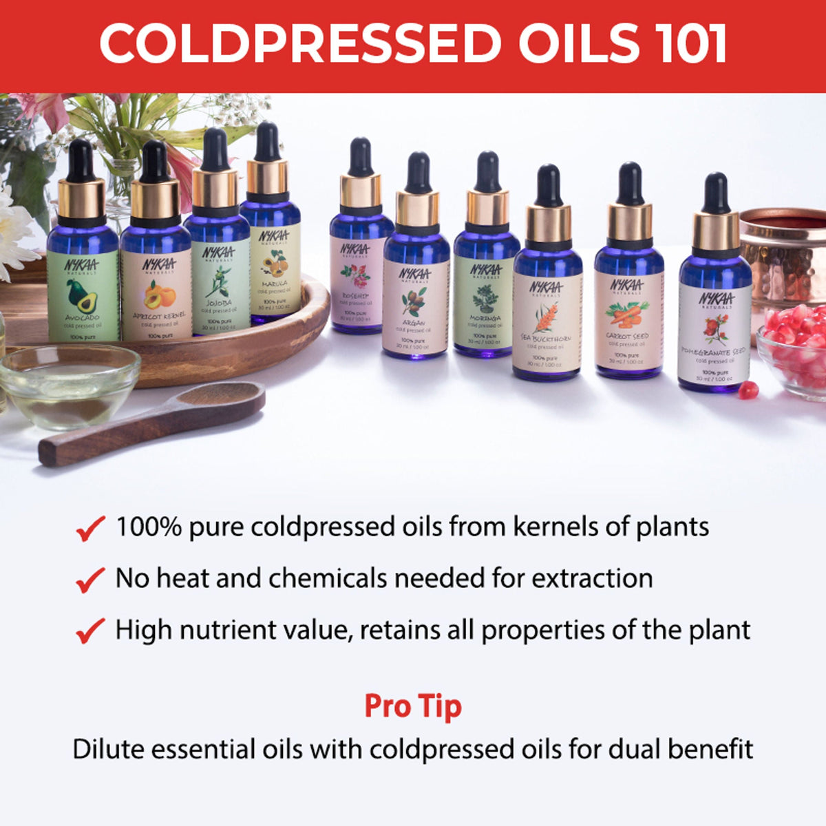 Nykaa Naturals Rosehip 100% Pure Cold Pressed Face Oil – For Gua Sha, Anti-Aging & Tan Pigmentation | Grocsy