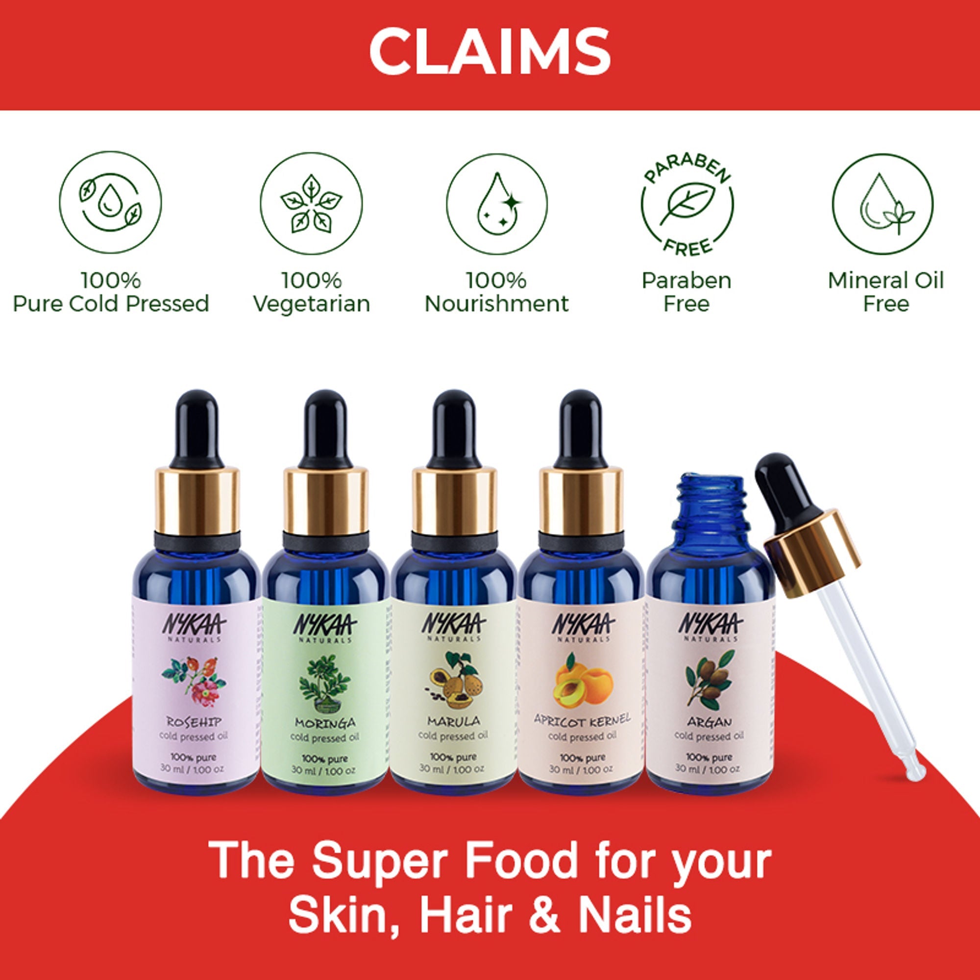 Nykaa Naturals Rosehip 100% Pure Cold Pressed Face Oil – For Gua Sha, Anti-Aging & Tan Pigmentation | Grocsy